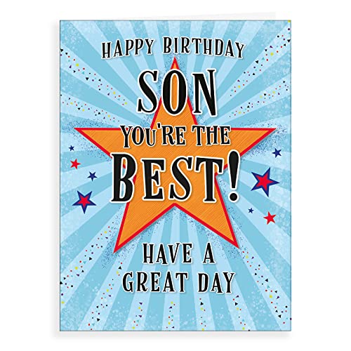 Regal Publishing Moderne große Geburtstagskarte für Sohn, 30,5 x 22,9 cm von Piccadilly Greetings