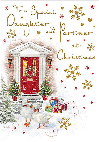 Regal Publishing Traditionelle Weihnachtskarte Tochter & Partner – 22,9 x 15,2 cm von Piccadilly Greetings
