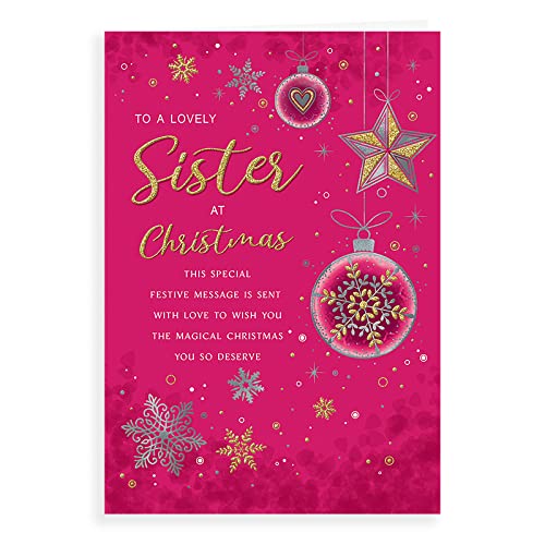 Regal Publishing Weihnachtskarte für Schwester, 22,9 x 15,2 cm von Piccadilly Greetings