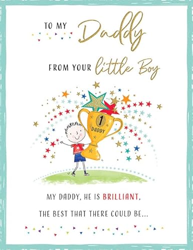 Skurrile Vatertagskarte "Daddy from Boy" – 20,3 x 15,2 cm – Piccadilly Greetings von Piccadilly Greetings