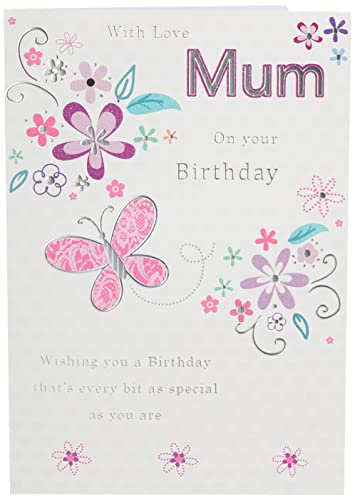 Traditionelle Geburtstagskarte"Mum", 22,9 x 15,2 cm von Piccadilly Greetings