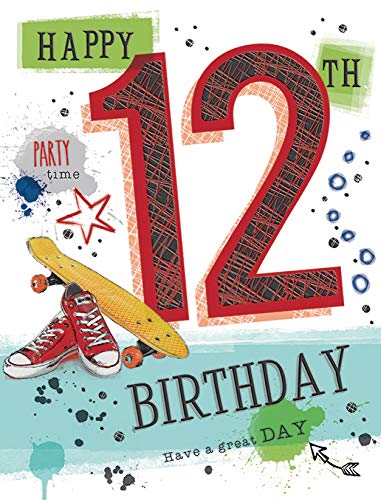 Traditionelle Geburtstagskarte für Jugendliche, Alter 12 Monate, 20,3 x 15,2 cm, Piccadilly Greetings von Piccadilly Greetings