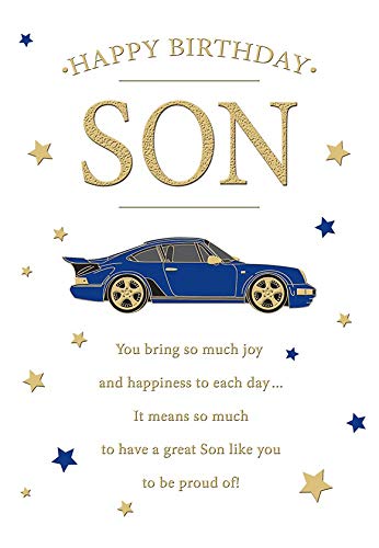 Traditionelle Geburtstagskarte für Sohn – 22,9 x 15,2 cm – Piccadilly Greetings von Piccadilly Greetings