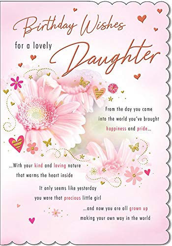 Traditionelle Geburtstagskarte für Tochter – 22,9 x 15,2 cm – Piccadilly Greetings Traditionelle Geburtstagskarte für Tochter – 22,9 x 15,2 cm – Piccadilly Greetings von Piccadilly Greetings