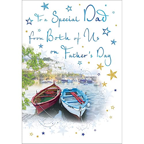 Traditionelle Vatertagskarte "Dad from Both of US" – 22,9 x 15,2 cm – Regal Publishing von Piccadilly Greetings