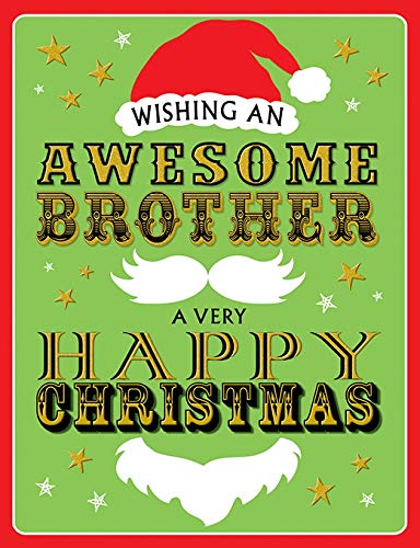 Traditionelle Weihnachtskarte für Bruder, 20,3 x 15,2 cm, Piccadilly Greetings von Piccadilly Greetings