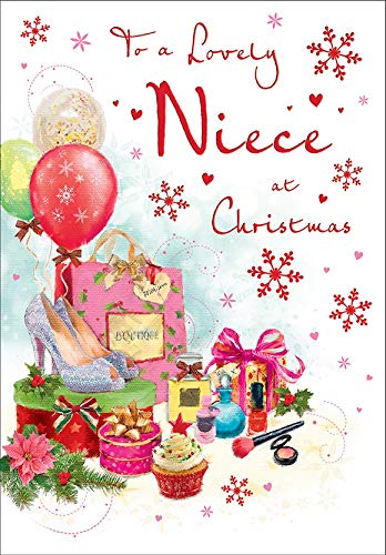 Traditionelle Weihnachtskarte für Nichte, 22,9 x 15,2 cm, Regal Publishing C85327 von Piccadilly Greetings