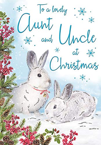 Traditionelle Weihnachtskarte für Tante und Onkel – 22,9 x 15,2 cm – Regal Publishing von Piccadilly Greetings