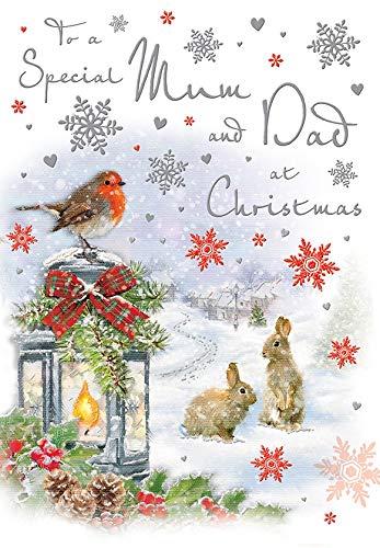 Weihnachtskarte Mum & Dad – 22,9 x 15,2 cm – Regal Publishing, C85193 von Piccadilly Greetings