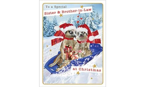 Weihnachtskarte für Schwester und Bib, 20,3 x 15,2 cm, Piccadilly Greetings von Piccadilly Greetings