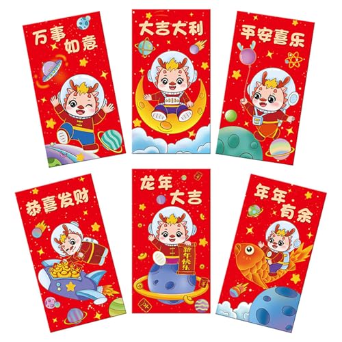 Festliche Geldumschläge, Cartoon-Geldumschläge, 6-teiliges Set für Neujahr, Hochzeit und Geburtstag Festliche Geldumschläge, Cartoon-Geldumschläge, 6-teiliges Set für Neujahr, Hochzeit und Geburtstag von Piceioep