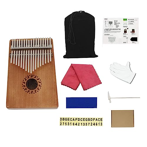 Kalimba Daumenklavier mit 17 Tasten, geeignet für Kinder, Erwachsene und Anfänger, Geburtstag, Weihnachten, andere Anlässe von Piceioep