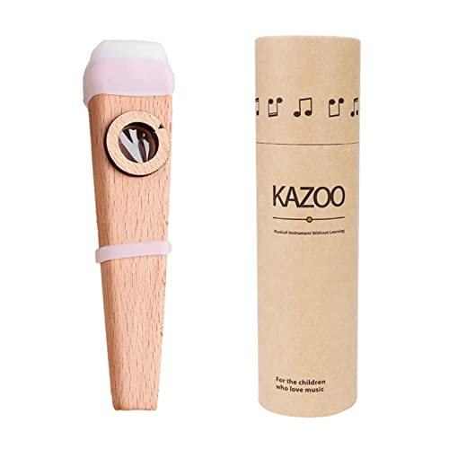 Kazoo-Flöte aus Holz mit Ersatzmembranen für Gitarre, Klavier, Keyboard, Begleitung, Kazoos, Musikinstrumente für Kinder von Piceioep