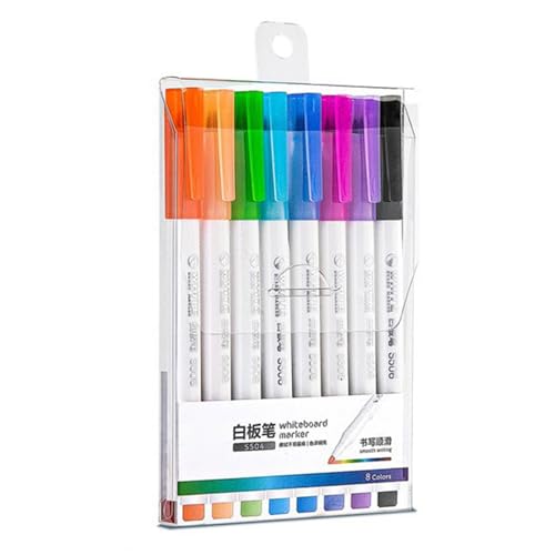 Piceioep Whiteboard-Marker, nachfüllbar, farbige Marker, Tinte auf Wasserbasis, schnell trocknend, Whiteboard-Stift für Schule, Büro von Piceioep