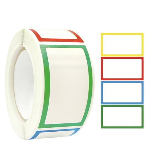 Selbstklebende Namensetiketten, bunte Bordüre, Namensaufkleber, Kleidungsetiketten, Aufkleber für Kita, Kindergarten, Schule, 250 Stück Selbstklebende Namensetiketten, bunte Bordüre, Namensaufkleber, Kleidungsetiketten, Aufkleber für Kita, Kindergarten, Schule, 250 Stück von Piceioep