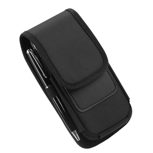 Vertikale Handy-Holster, Nylon-Gürteltasche, Handytasche, Gürtelhalter, Schlaufe, Gürtelhalter, Hüfttasche, Tasche für Camping von Piceioep