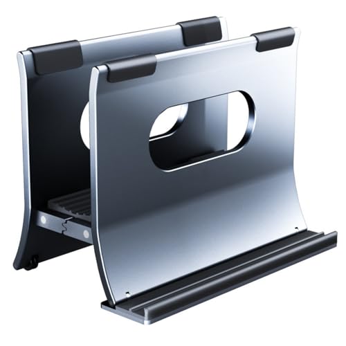 Vertikaler Laptop Dock Stand Aluminiumhalter Gravitational Auto Lock Verwendet Weit Verbreitet Für Mehrere Notebook Modelle Raum Grau von Piceioep