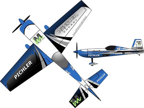 Pichler Extra 330 Münster Energy Combo Blau RC Motorflugmodell Bausatz 840mm von Pichler