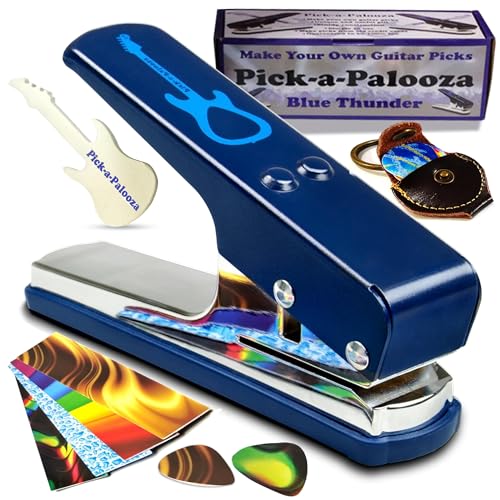 Pick-a-Palooza Plektrum-Plektrum-Set zum Selbermachen, inklusive Leder-Schlüsselanhänger, 4 Plektrumstreifen und einer Plektrumdatei, Blau Pick-a-Palooza Plektrum-Plektrum-Set zum Selbermachen, inklusive Leder-Schlüsselanhänger, 4 Plektrumstreifen und einer Plektrumdatei, Blau von Pick-A-Palooza