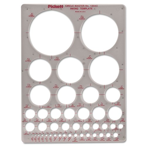 Pickett CHA1204I Kreis-Master-Schablone, Durchmesser von 0,6 bis 7,6 cm (1204I), rauchfarben von Pickett