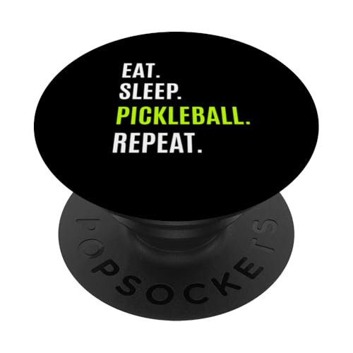 Essen. Schlaf. Pickleball. Wiederholen. Pickleball-Spielerspaß PopSockets Klebender PopGrip Essen. Schlaf. Pickleball. Wiederholen. Pickleball-Spielerspaß PopSockets Klebender PopGrip von Pickle Bento