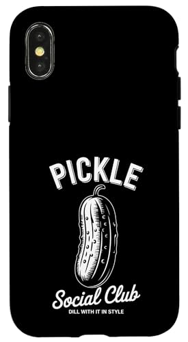 Dill With It Pickle Social Club Hülle für iPhone X/XS von Pickle Costume Designs