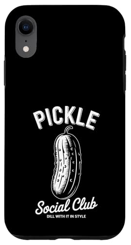 Dill With It Pickle Social Club Hülle für iPhone XR von Pickle Costume Designs