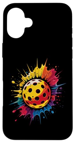 Pickleball Bunte Farbspritzer Kunst Sport Jungen Mädchen Kinder Hülle für iPhone 16 Plus von PickleballAxis1