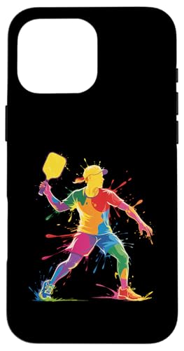 Pickleball Farbspritzer, bunt, Sport, Jungen, Mädchen, Kinder Hülle für iPhone 16 Pro Max Pickleball Farbspritzer, bunt, Sport, Jungen, Mädchen, Kinder Hülle für iPhone 16 Pro Max von PickleballAxis1