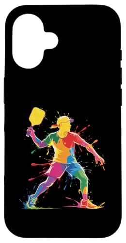 Pickleball Farbspritzer, bunt, Sport, Jungen, Mädchen, Kinder Hülle für iPhone 16 Pickleball Farbspritzer, bunt, Sport, Jungen, Mädchen, Kinder Hülle für iPhone 16 von PickleballAxis1