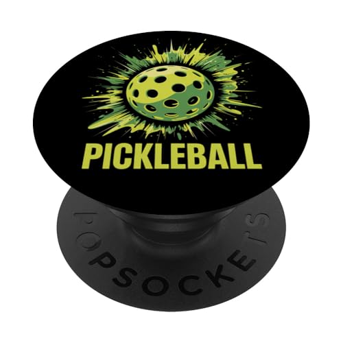 Pickleball Farbspritzer, bunt, Sport, Jungen, Mädchen, Kinder PopSockets Klebender PopGrip von PickleballAxis1