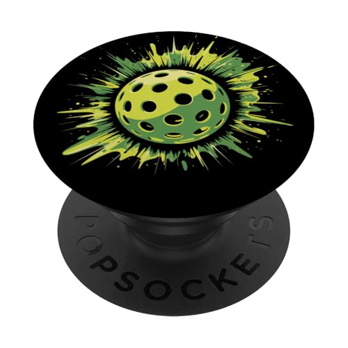 Pickleball Farbspritzer, bunt, Sport, Jungen, Mädchen, Kinder PopSockets Klebender PopGrip von PickleballAxis1