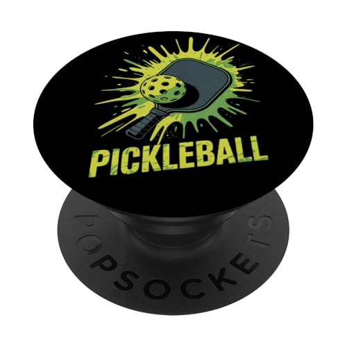 Pickleball Farbspritzer, bunt, Sport, Jungen, Mädchen, Kinder PopSockets Klebender PopGrip von PickleballAxis1