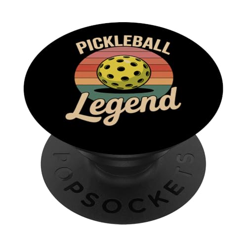 Pickleball Legend Vintage Paddel Sportsportler Herren Damen PopSockets Klebender PopGrip von PickleballAxis1