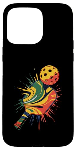 Pickleball Sport Farbspritzer Kunst bunt Jungen Mädchen Kinder Hülle für iPhone 15 Pro Max Pickleball Sport Farbspritzer Kunst bunt Jungen Mädchen Kinder Hülle für iPhone 15 Pro Max von PickleballAxis1
