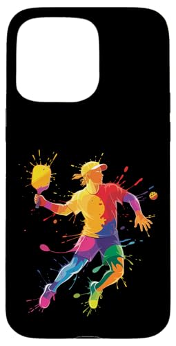 Pickleball Sport Farbspritzer Kunst bunt Jungen Mädchen Kinder Hülle für iPhone 15 Pro Max Pickleball Sport Farbspritzer Kunst bunt Jungen Mädchen Kinder Hülle für iPhone 15 Pro Max von PickleballAxis1