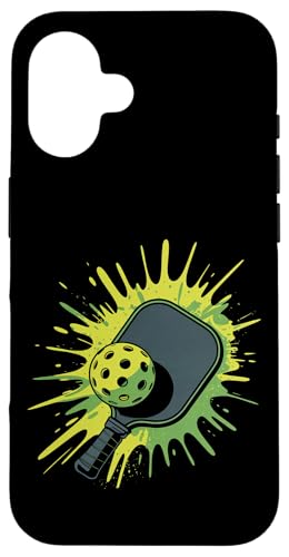 Pickleball Sport Farbspritzer Kunst bunt Jungen Mädchen Kinder Hülle für iPhone 16 Pickleball Sport Farbspritzer Kunst bunt Jungen Mädchen Kinder Hülle für iPhone 16 von PickleballAxis1