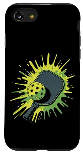 Pickleball Sport Farbspritzer Kunst bunt Jungen Mädchen Kinder Hülle für iPhone SE (2020) / 7 / 8 von PickleballAxis1