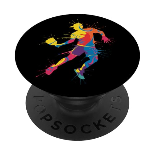 Pickleball Sport Farbspritzer Kunst bunt Jungen Mädchen Kinder PopSockets Klebender PopGrip Pickleball Sport Farbspritzer Kunst bunt Jungen Mädchen Kinder PopSockets Klebender PopGrip von PickleballAxis1