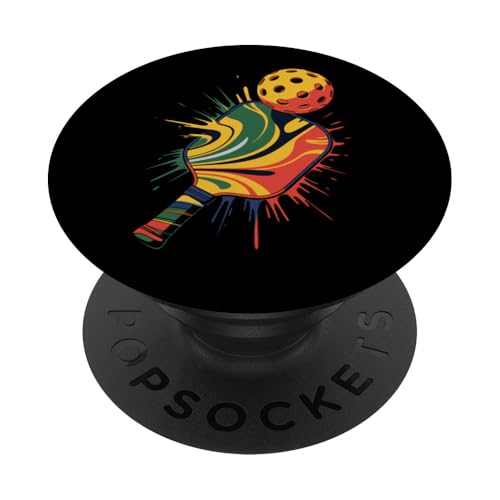 Pickleball Sport Farbspritzer Kunst bunt Jungen Mädchen Kinder PopSockets Klebender PopGrip Pickleball Sport Farbspritzer Kunst bunt Jungen Mädchen Kinder PopSockets Klebender PopGrip von PickleballAxis1