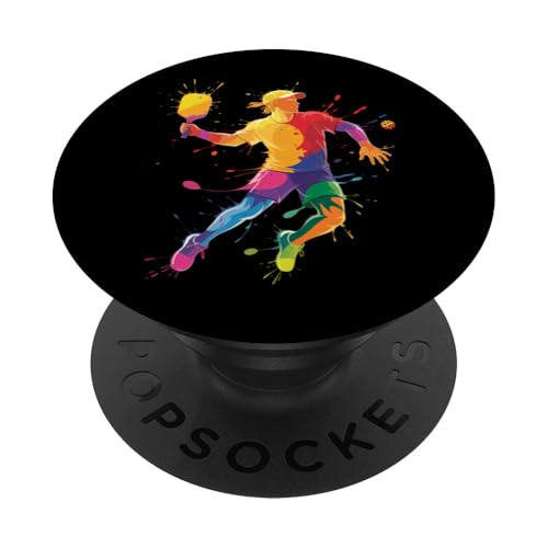 Pickleball Sport Farbspritzer Kunst bunt Jungen Mädchen Kinder PopSockets Klebender PopGrip Pickleball Sport Farbspritzer Kunst bunt Jungen Mädchen Kinder PopSockets Klebender PopGrip von PickleballAxis1