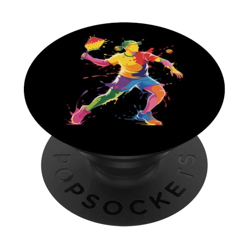 Pickleball Sports Bunte Farbspritzer Kunst Jungen Mädchen Kinder PopSockets Klebender PopGrip Pickleball Sports Bunte Farbspritzer Kunst Jungen Mädchen Kinder PopSockets Klebender PopGrip von PickleballAxis1