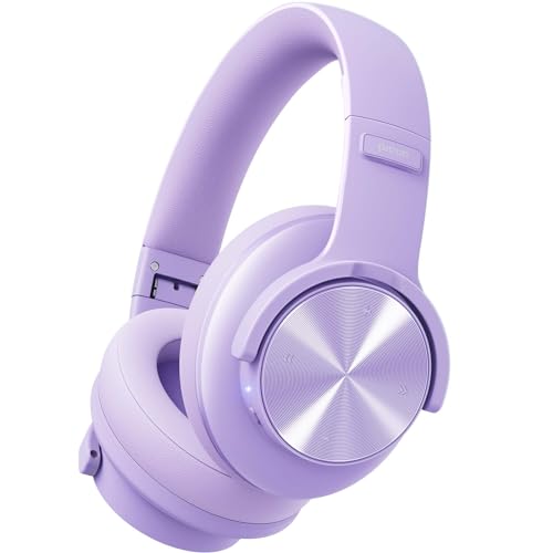Picun B8 Kopfhörer, kabellos, Bluetooth, 120H Bluetooth-Kopfhörer über Ohr mit 3EQ-Musikmodi, Freisprecheinrichtung, tiefer Bass-Kopfhörer für Reisen, Zuhause, Büro, Handy, PC (lila) von Picun
