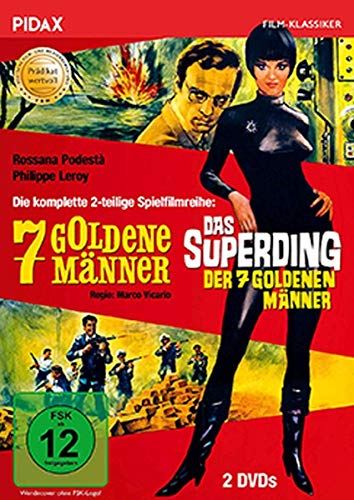 7 goldene Männer + Das Superding der 7 goldenen Männer / Die komplette mit dem Prädikat WERTVOLL ausgezeichnete 2-teilige Spielfilmreihe (Pidax Film-Klassiker) [2 DVDs] von Pidax Film- und Hörspielverlag