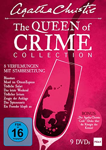 Agatha Christie - The Queen of Crime - Acht spannende Verfilmungen mit Starbesetzung + BONUS-DOKU über die Königin des Krimis [9 DVDs] von Pidax Film- und Hörspielverlag