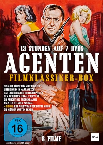 Agenten Filmklassiker-Box / Acht europäische Agentenfilme mit absoluter Starbesetzung [7 DVDs] von Pidax Film- und Hörspielverlag