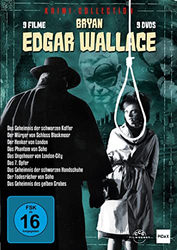 Bryan Edgar Wallace - Collection / 9 spannende Gruselkrimis mit Starbesetzung [9 DVDs] von Pidax Film- und Hörspielverlag