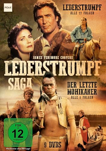 Lederstrumpf-Saga: Lederstrumpf + Der letzte Mohikaner / Zwei Abenteuerserien nach den Büchern von James Fenimore Cooper [9 DVDs] von Pidax Film- und Hörspielverlag