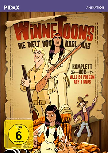 WinneToons - Die Welt von Karl May - Komplettbox / Die komplette 26-teilige Serie um die Abenteuer von Winnetou und Old Shatterhand (Pidax Animation) [4 DVDs] von Pidax Film- und Hörspielverlag