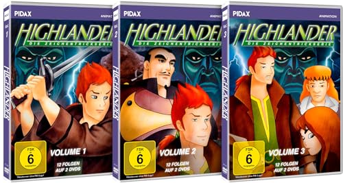 Highlander - Die Zeichentrickserie - Gesamtedition / Die komplette kultige Abenteuerserie (Pidax Animation)(6 DVDs) von Pidax
